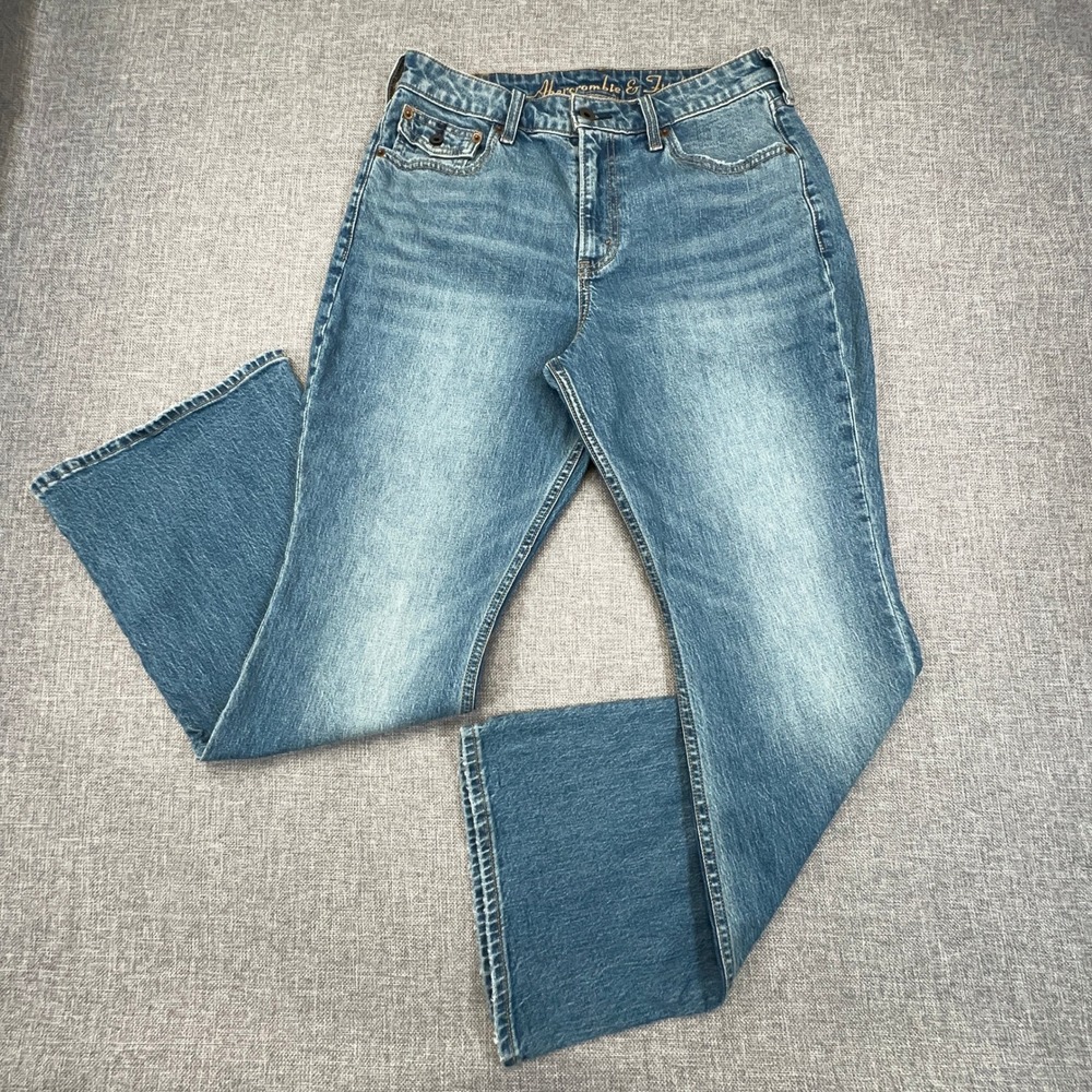 Vintage Abercrombie & Fitch Bootcut Jeans Womens 29 Short Blue Curve Love Y2K